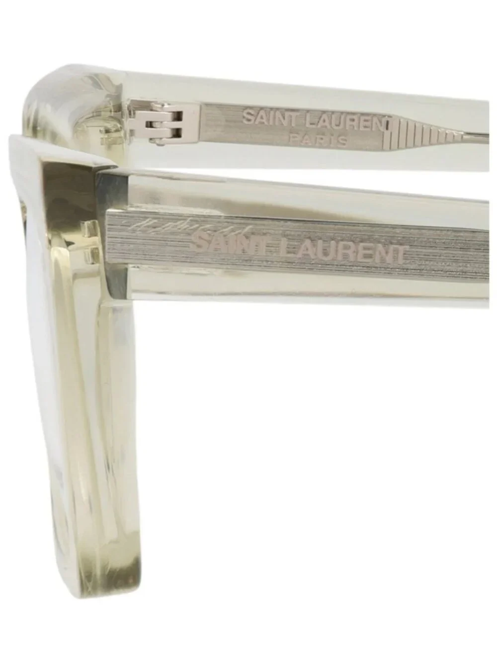 New Saint Laurent Women's Eyeglasses Cat Eye Acetate Frame Green Green